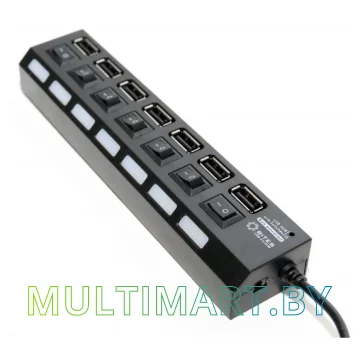 USB-хаб 5bites HB27-203PBK